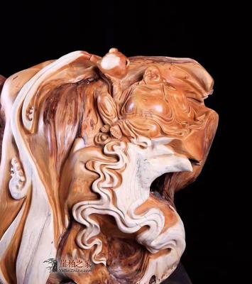 崖柏工艺品《御龙达摩》太行旋转造型完美绝世孤品